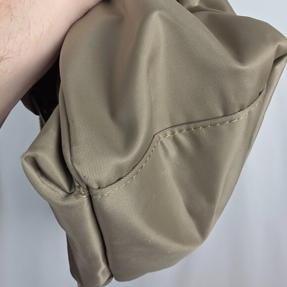 Dana Buchman Champagne Brown Messenger Bag with Metallic Pebbled Accents - Picture 10 of 13